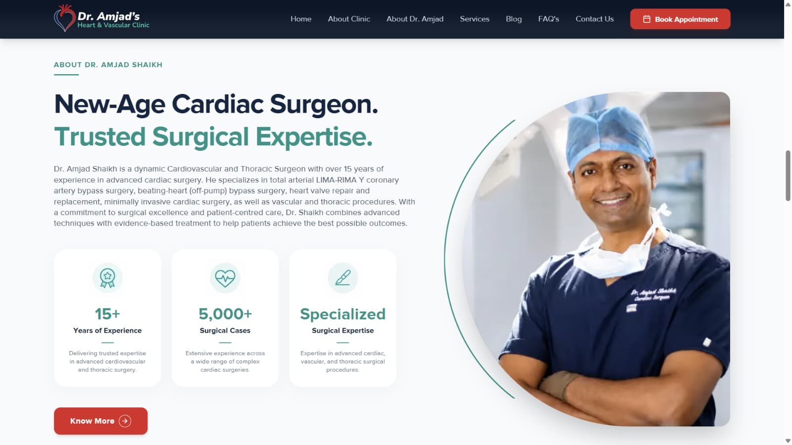 Dr. Amjad Health Care Website